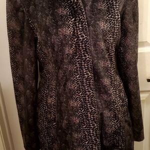 Guess Snakeskin Patterned Chic Coat